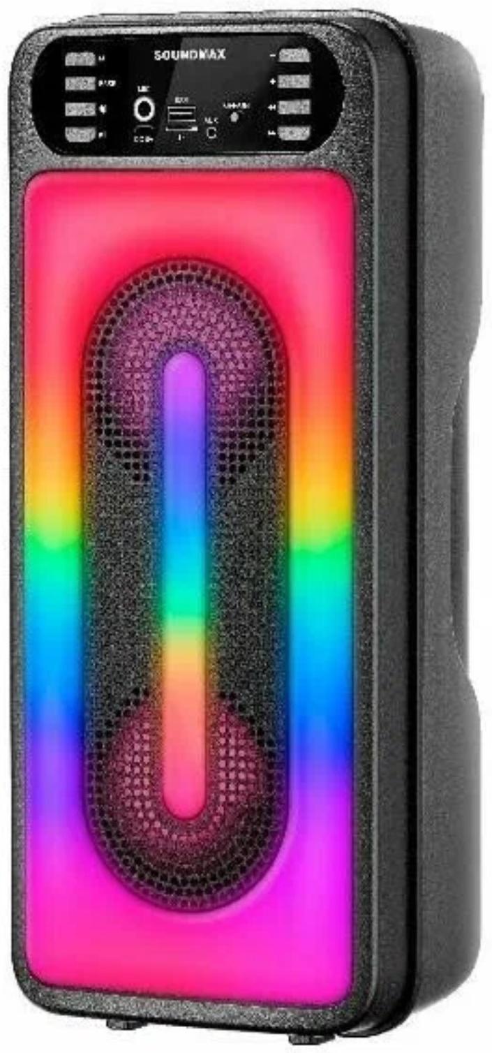 Портативная караоке система Soundmax SM-PS4212, 50 Вт, FM, AUX, USB, BT, SD, чёрная