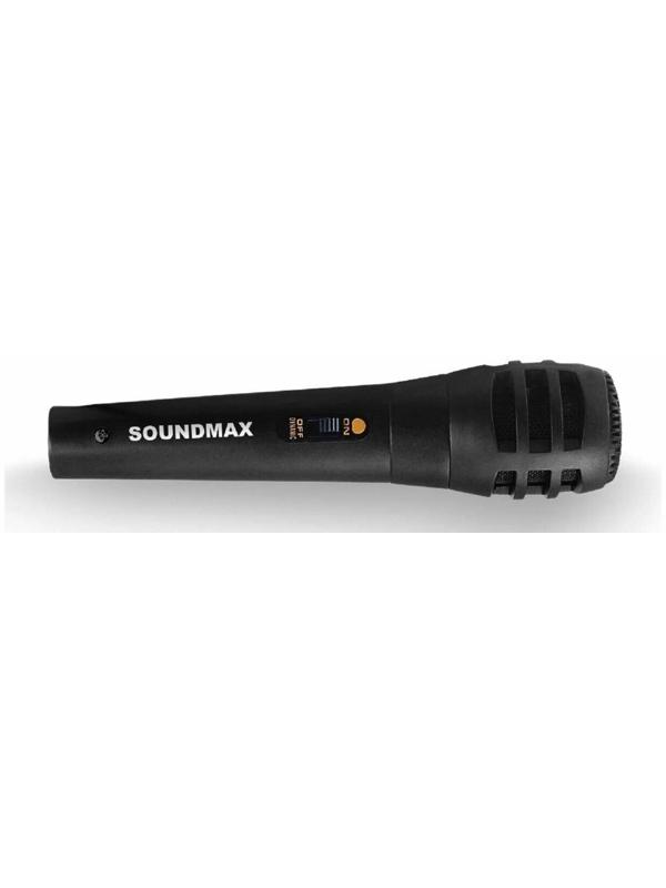 Портативная караоке система Soundmax SM-PS4212, 50 Вт, FM, AUX, USB, BT, SD, чёрная