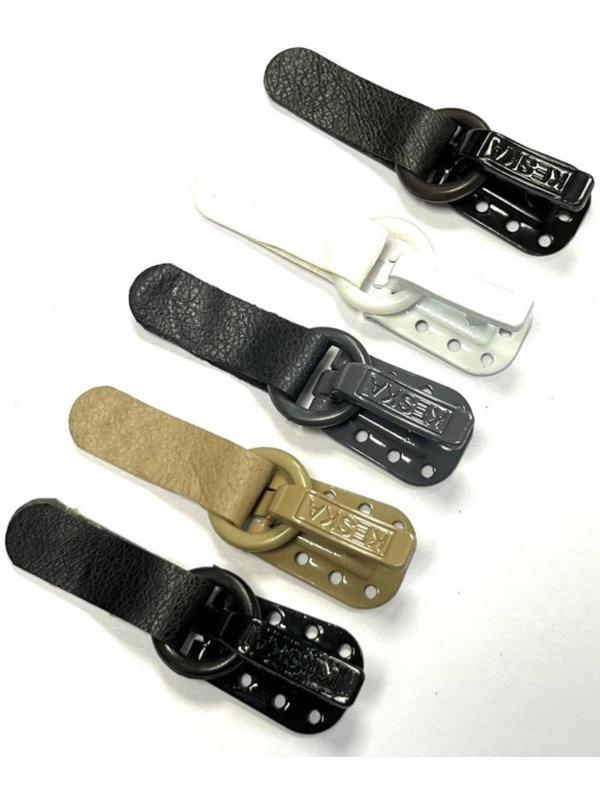 Крючок шубный металлический, цвет тёмно-коричневый