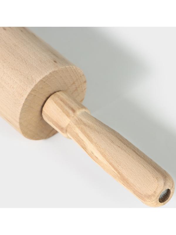 Скалка «Для Профи», с вращающейся ручкой, 60×6 см, бук