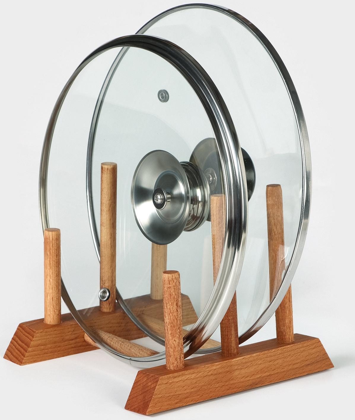 Подставка - сушилка для разделочных досок и посуды Adelica, 13×17×13 см, пропитано минеральным маслом, бук