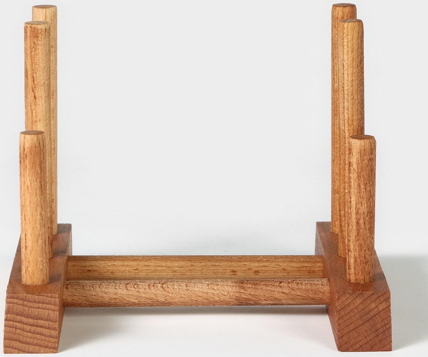 Подставка - сушилка для разделочных досок и посуды Adelica, 13×17×13 см, пропитано минеральным маслом, бук