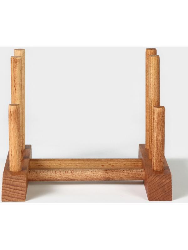 Подставка - сушилка для разделочных досок и посуды Adelica, 13×17×13 см, пропитано минеральным маслом, бук