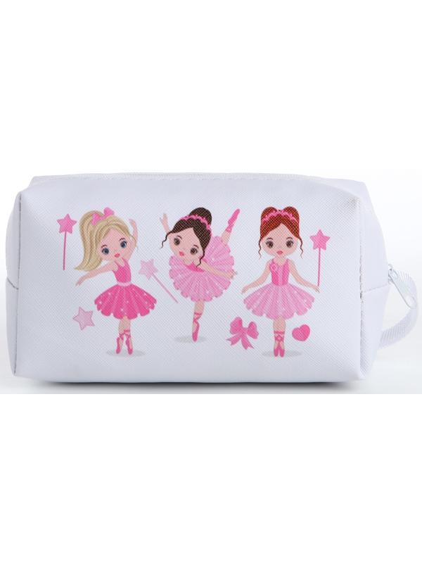 Косметичка на молнии, цвет белый