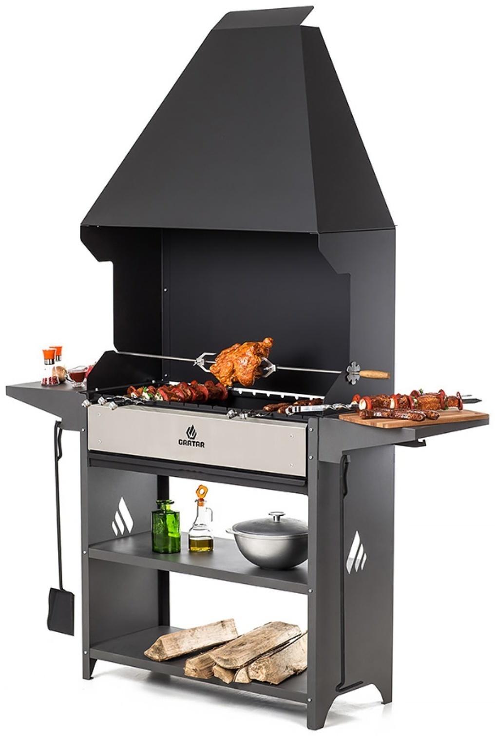 Мангал Professional Optima Zont POZ 3000, 3 мм, 158,2 х 41,2 х 207,9 см