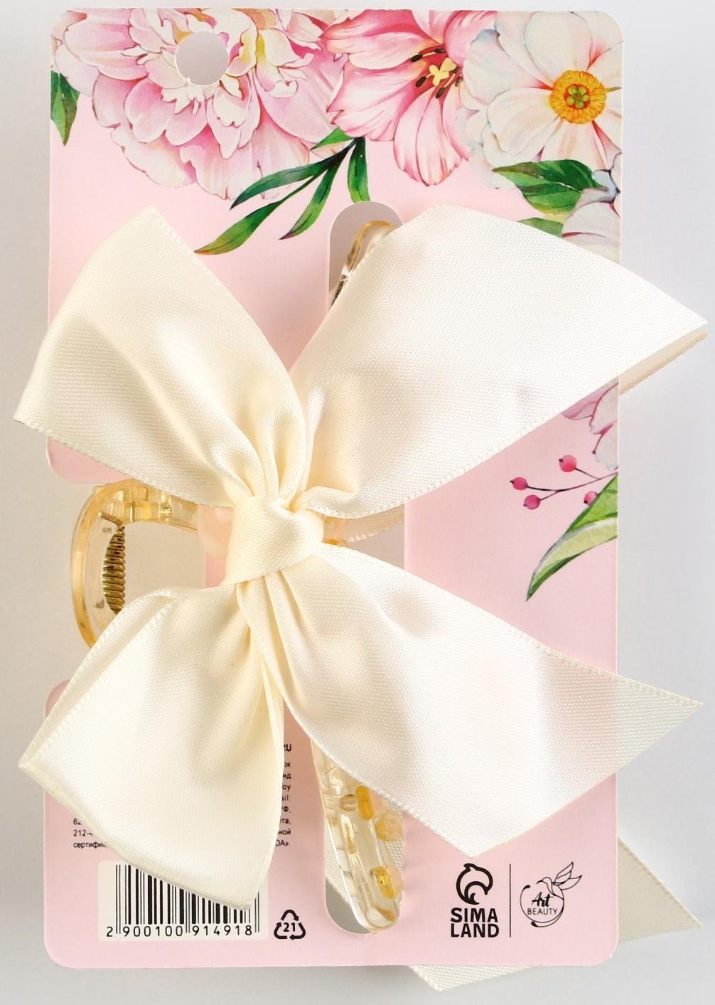 Краб для волос с бантом 