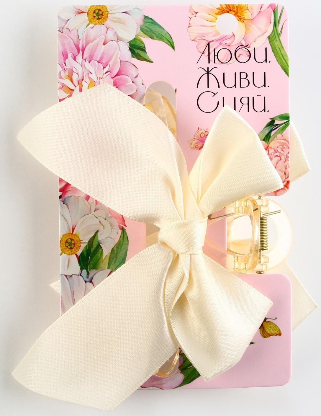 Краб для волос с бантом 