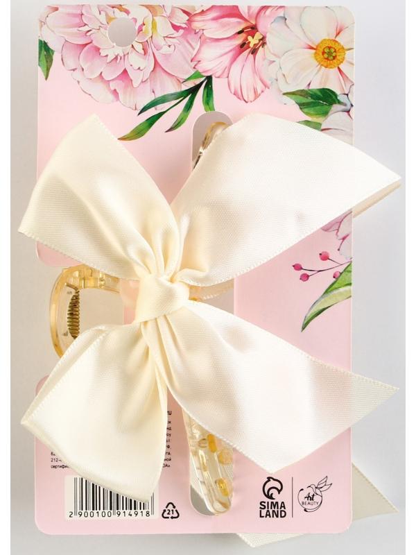 Краб для волос с бантом 