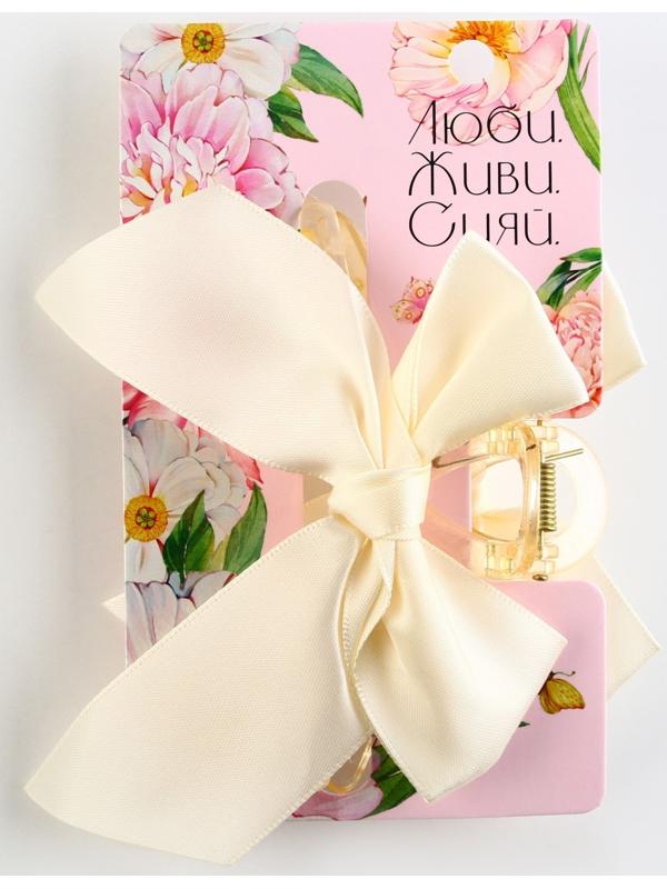 Краб для волос с бантом 