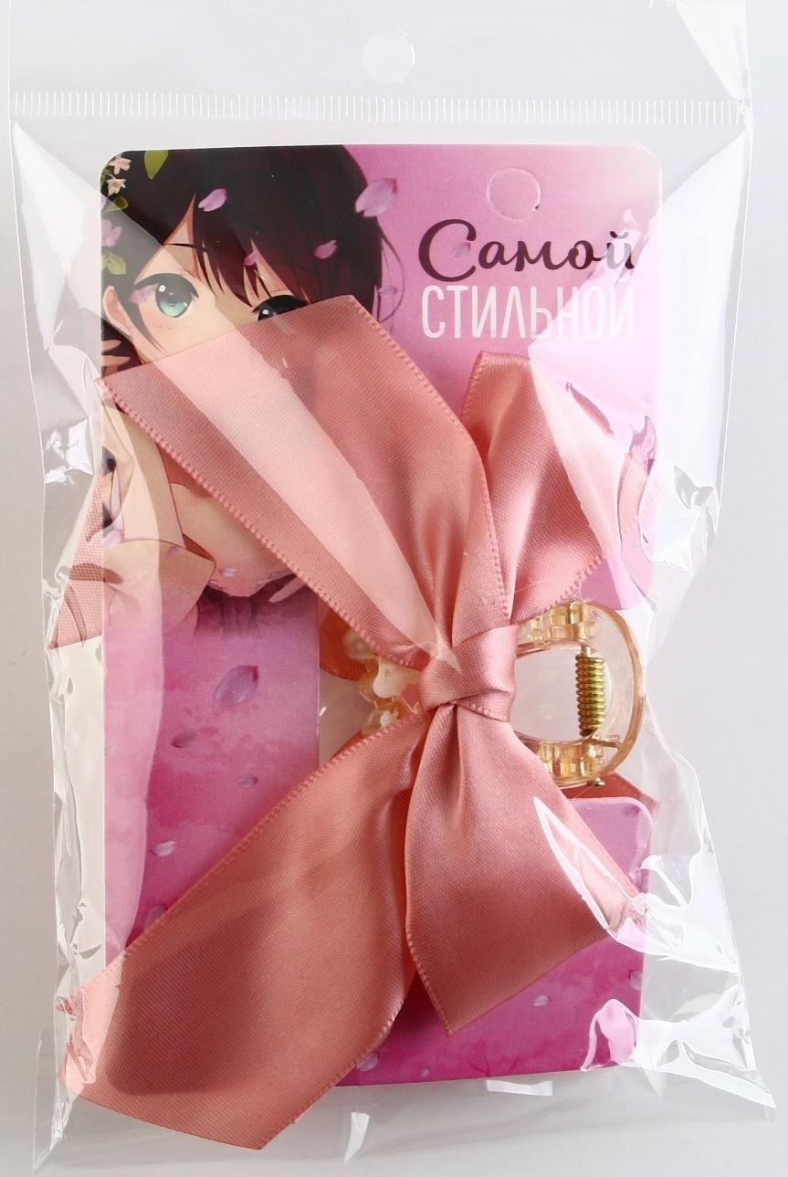 Краб для волос с бантом 