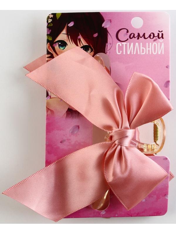 Краб для волос с бантом 