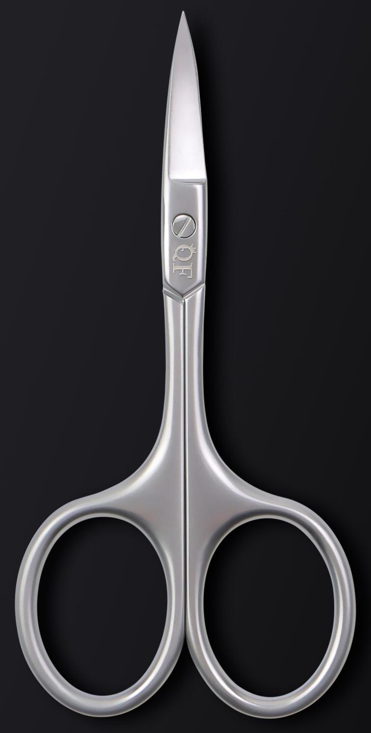 Ножницы маникюрные «Premium», загнутые, узкие, 9,5 см, на блистере, цвет серебристый