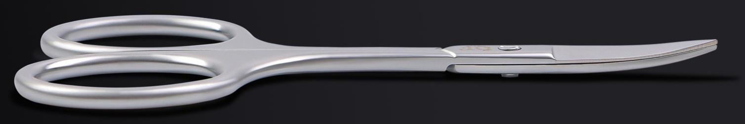 Ножницы маникюрные «Premium», загнутые, узкие, 9,5 см, на блистере, цвет серебристый