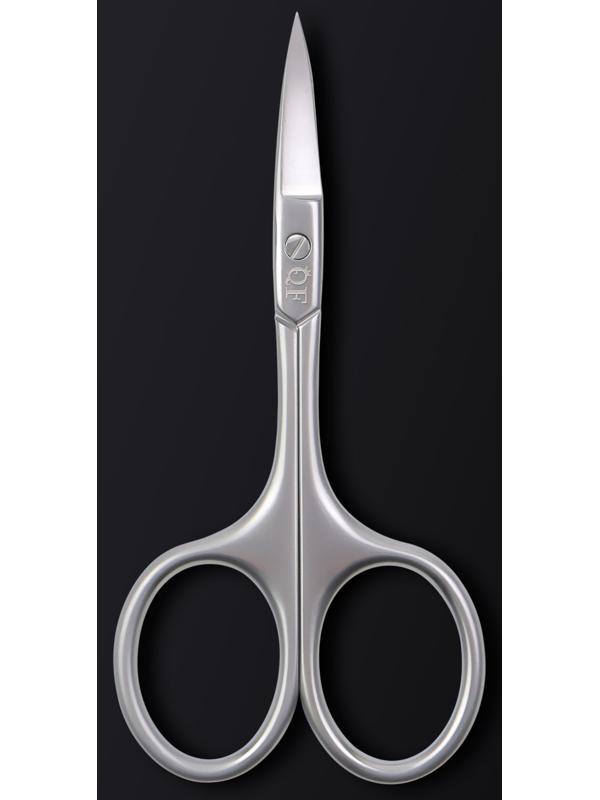 Ножницы маникюрные «Premium», загнутые, узкие, 9,5 см, на блистере, цвет серебристый