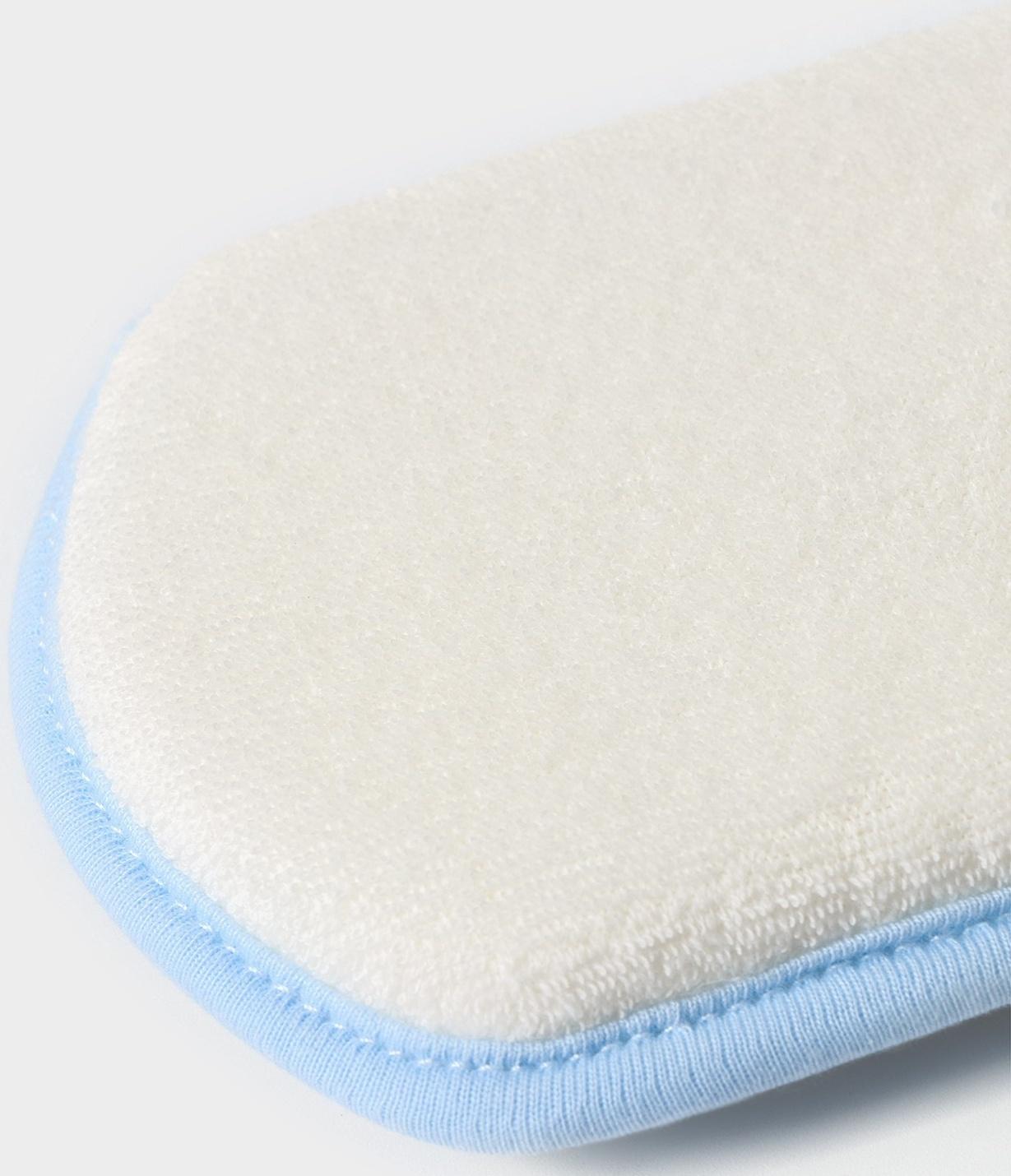 Мочалка для купания Доляна «Енот», 12×8 см, цвет голубой