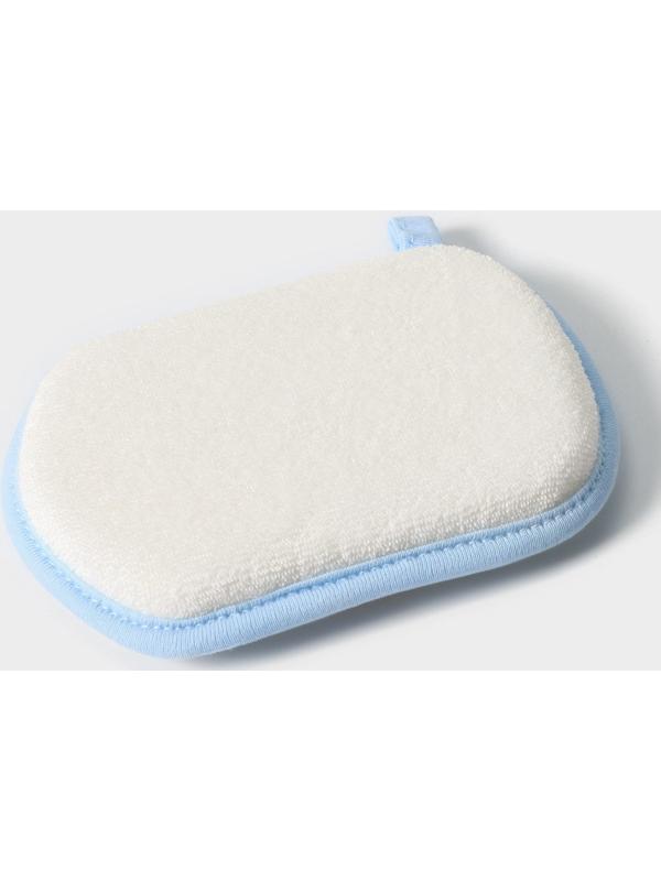 Мочалка для купания Доляна «Енот», 12×8 см, цвет голубой