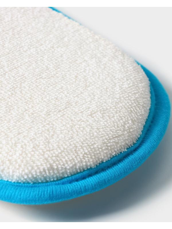 Мочалка для купания Доляна «Заяц», 12×8 см, цвет синий