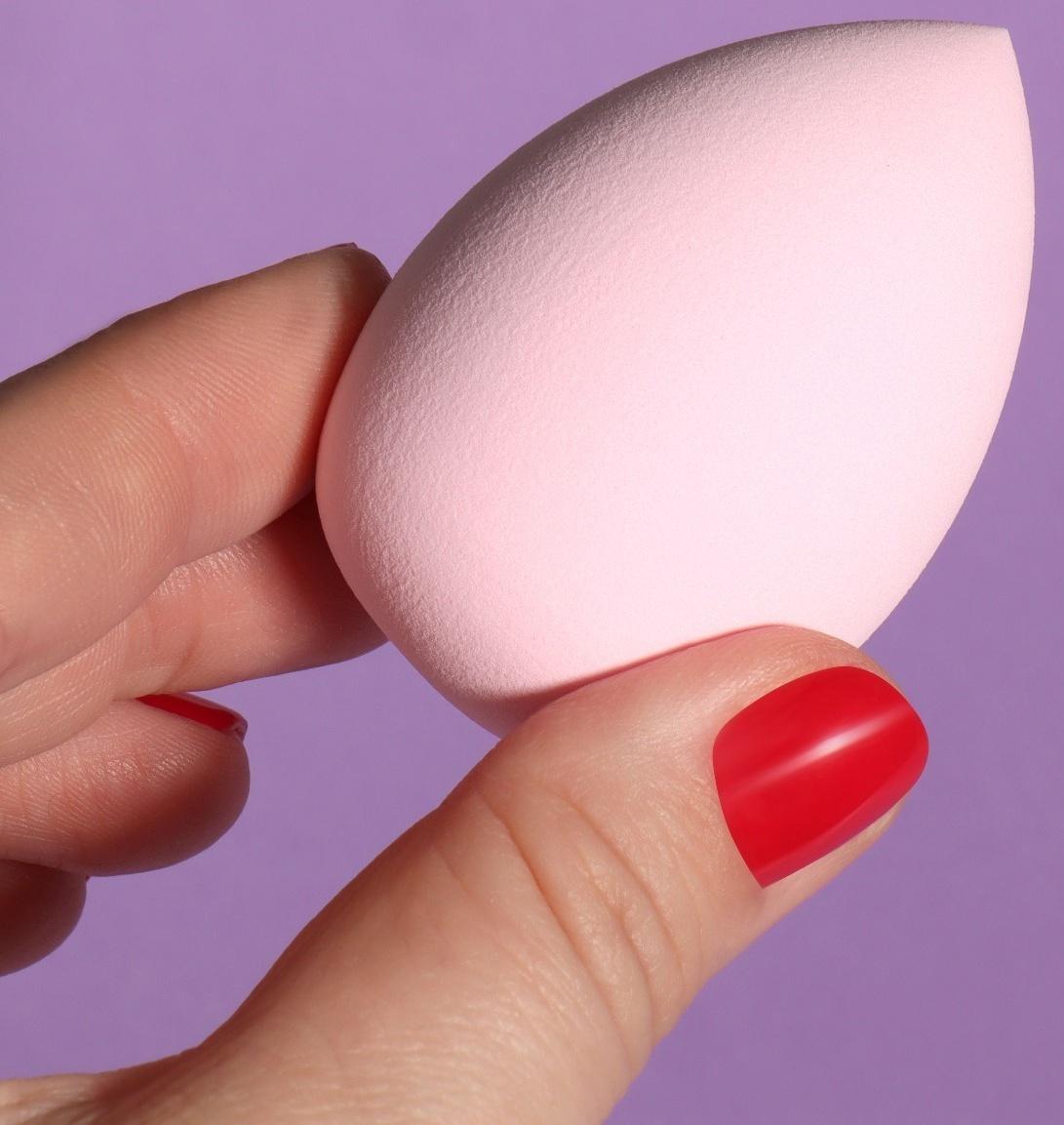 Спонжи для макияжа, набор - 2 шт, 6 × 4 см, увеличиваются при намокании, цвет розовый