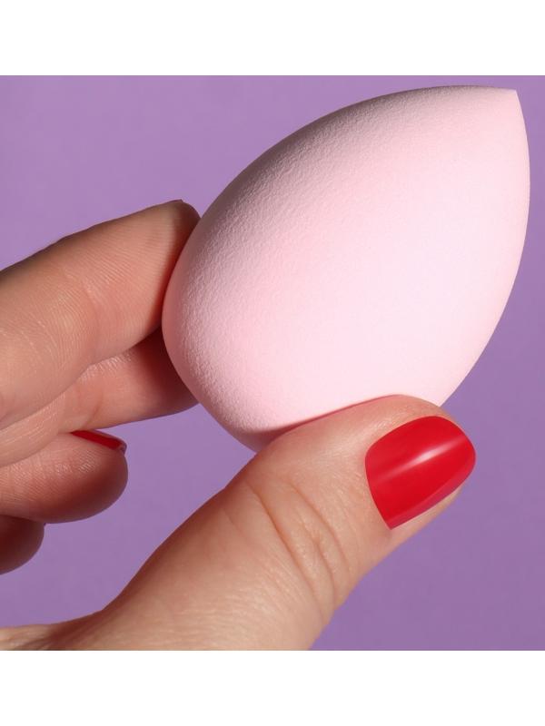 Спонжи для макияжа, набор - 2 шт, 6 × 4 см, увеличиваются при намокании, цвет розовый