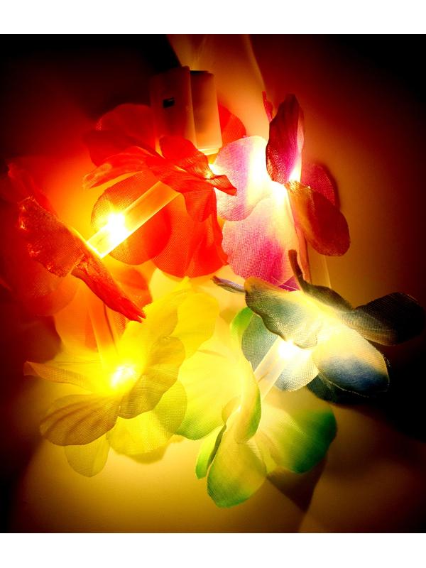 Браслет гавайский световой, 3 режима подсветки