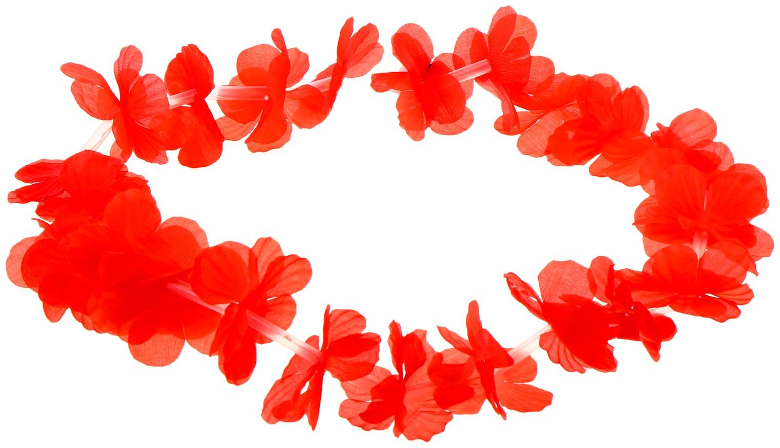 Гавайское ожерелье световое, 3 режима подсветки, цвет красный