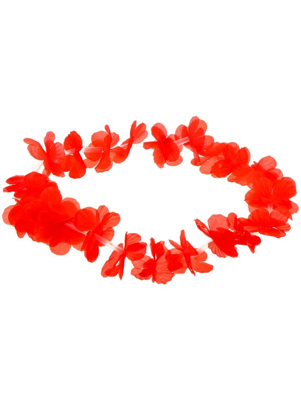 Гавайское ожерелье световое, 3 режима подсветки, цвет красный