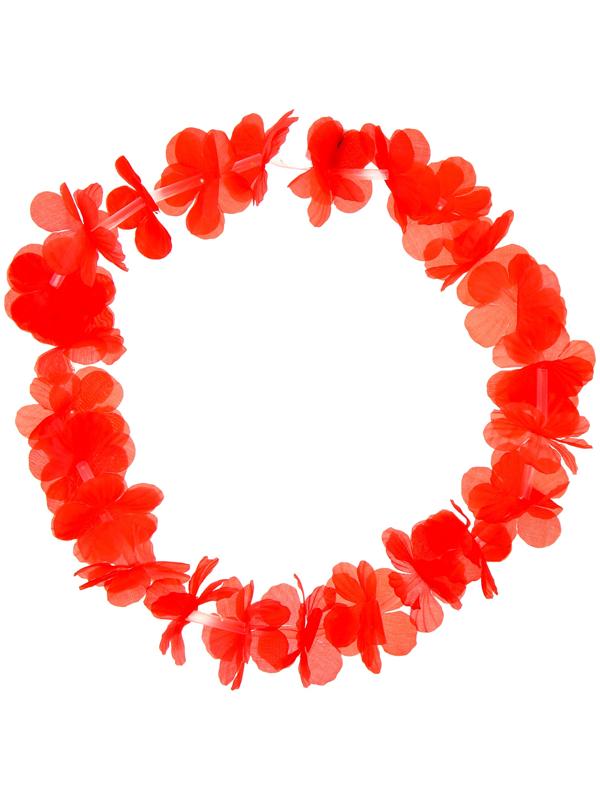 Гавайское ожерелье световое, 3 режима подсветки, цвет красный