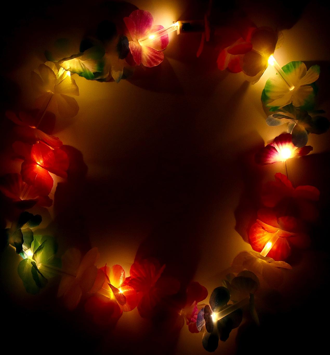 Гавайское ожерелье световое «Охана», 3 режима подсветки