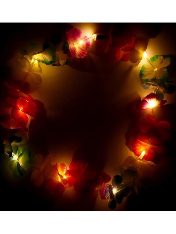 Гавайское ожерелье световое «Охана», 3 режима подсветки