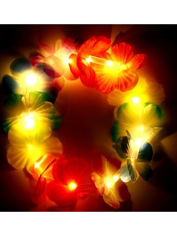 Гавайский световой венок «Купуна», 3 режима подсветки