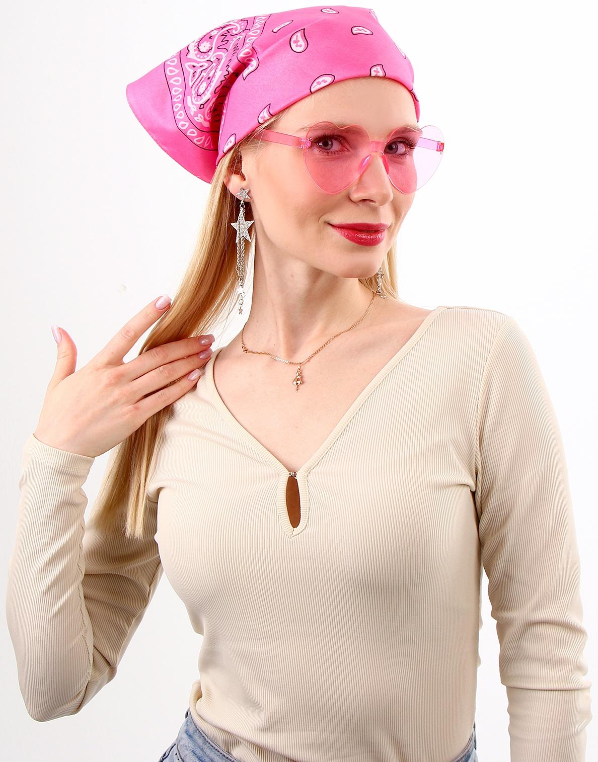 Карнавальный набор «Розовые мечты»: шляпа, очки, бандана, серьги