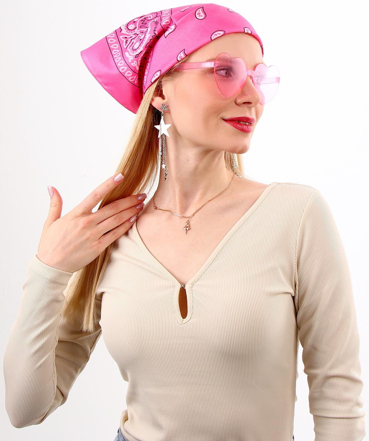 Карнавальный набор «Розовые мечты»: шляпа, очки, бандана, серьги