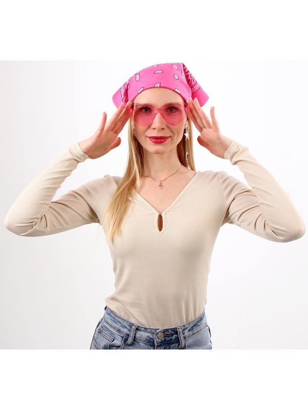 Карнавальный набор «Розовые мечты»: шляпа, очки, бандана, серьги