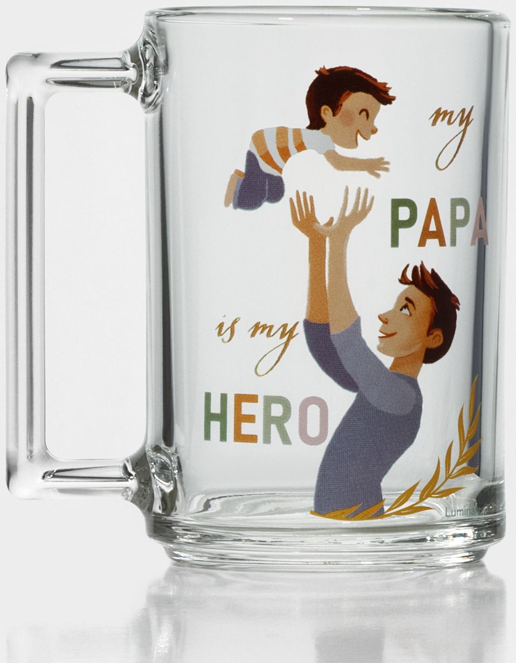 Кружка стеклянная «Фитнес. Папа», 320 мл