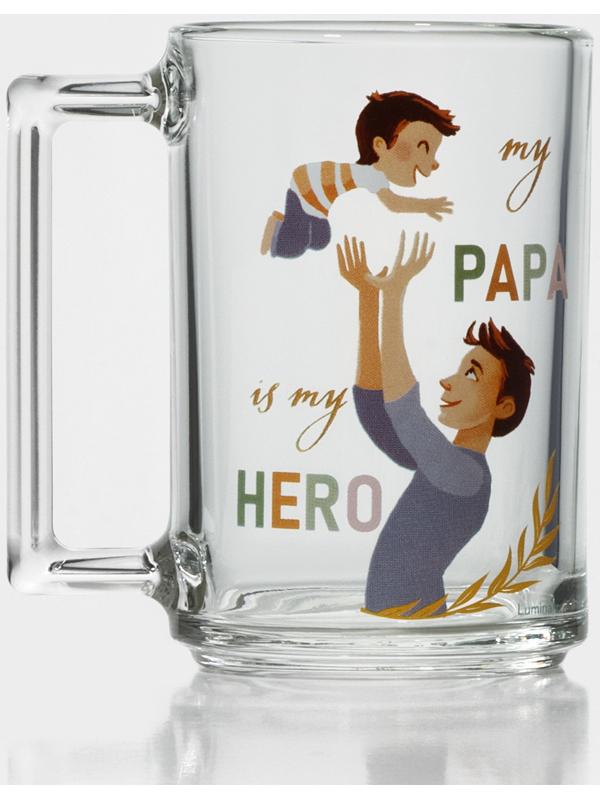 Кружка стеклянная «Фитнес. Папа», 320 мл