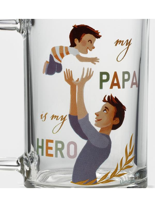 Кружка стеклянная «Фитнес. Папа», 320 мл