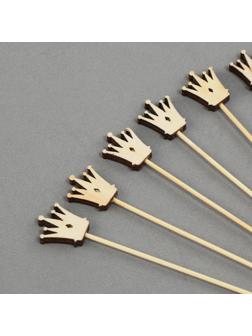 Шпажки деревянные «Корона», 11 см, набор 12 шт.