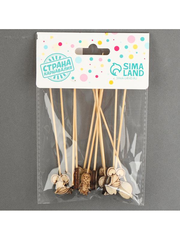 Шпажки деревянные «Фрукты», 11 см, набор 12 шт.