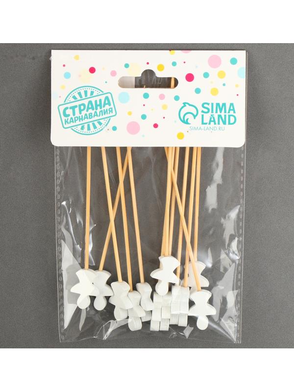 Шпажки деревянные «Ангелочек», 12 см, набор 12 шт.