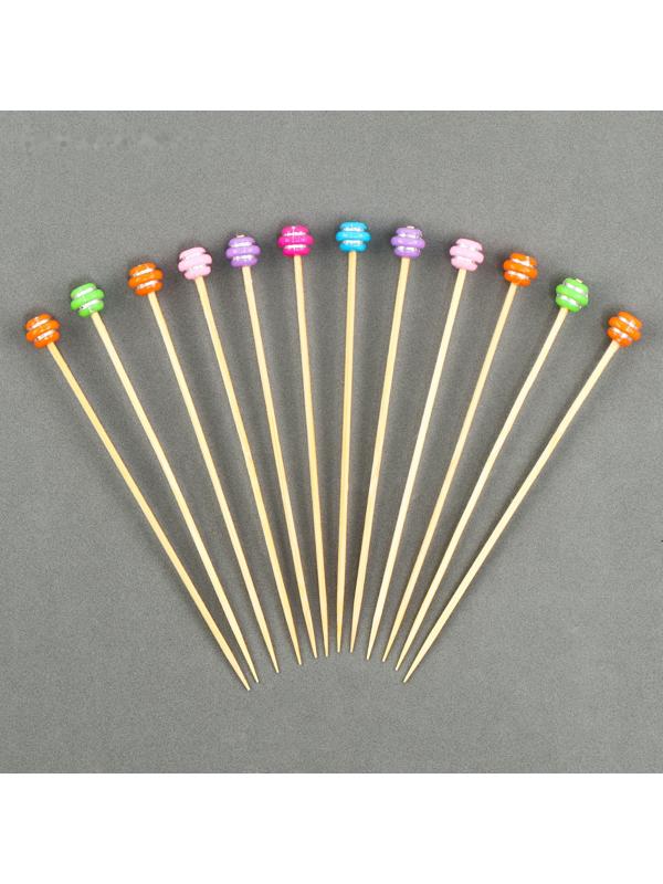 Шпажки деревянные «Сладости», 12 см, набор 12 шт.