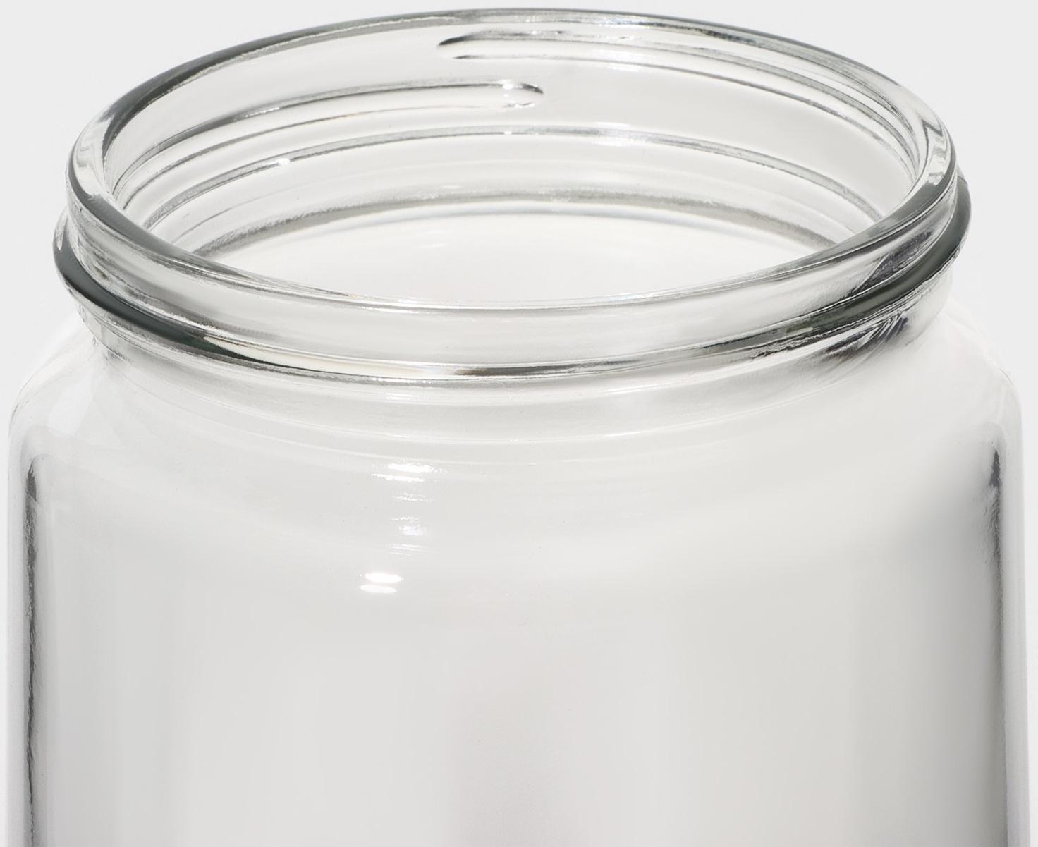 Банка для сыпучих продуктов с металлической крышкой 