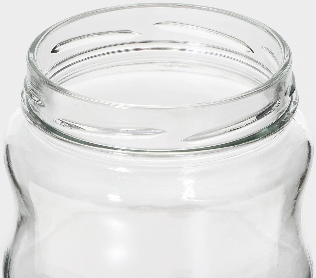 Банка для сыпучих продуктов с пластиковой крышкой и ручкой 