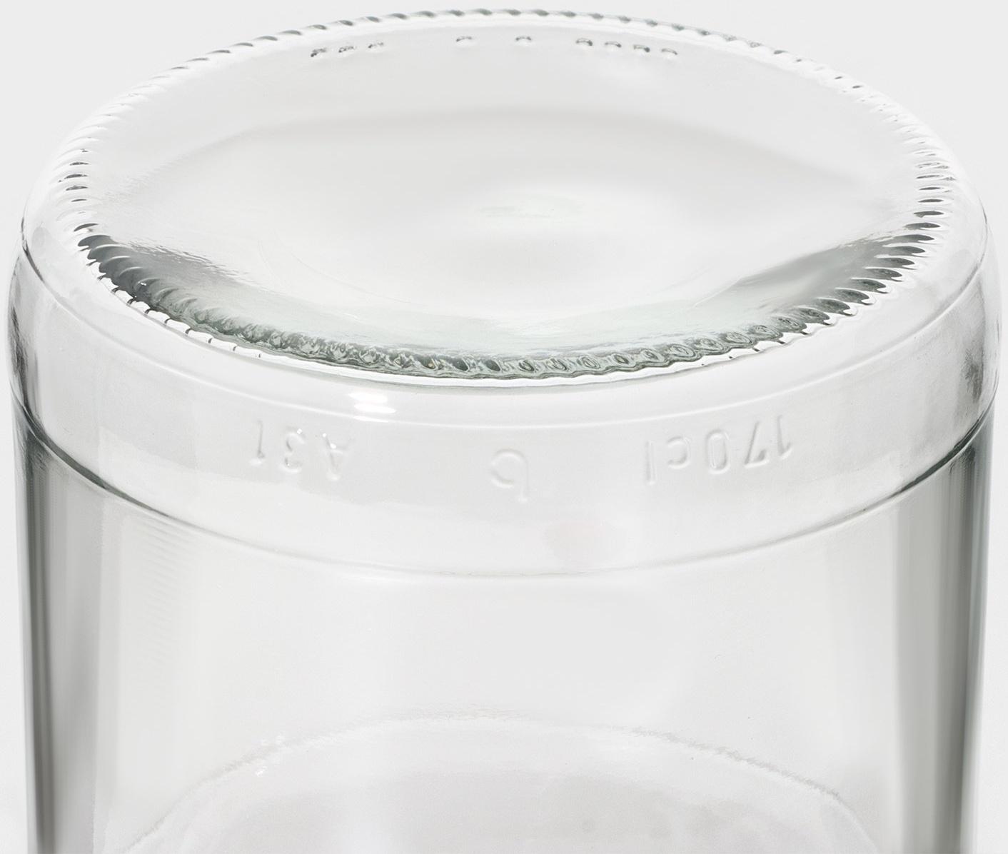 Банка для сыпучих продуктов с пластиковой крышкой и ручкой 