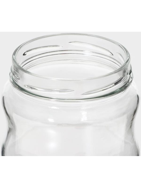 Банка для сыпучих продуктов с пластиковой крышкой и ручкой 