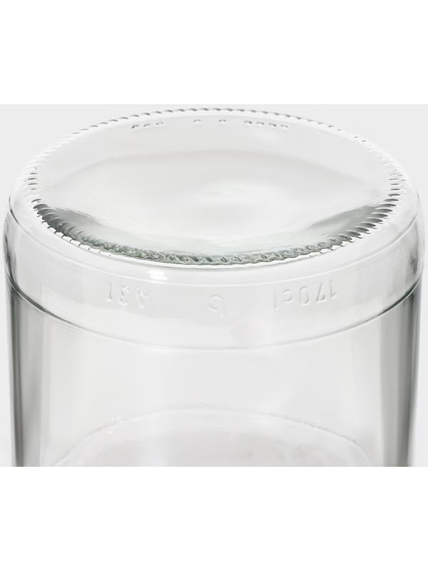 Банка для сыпучих продуктов с пластиковой крышкой и ручкой 