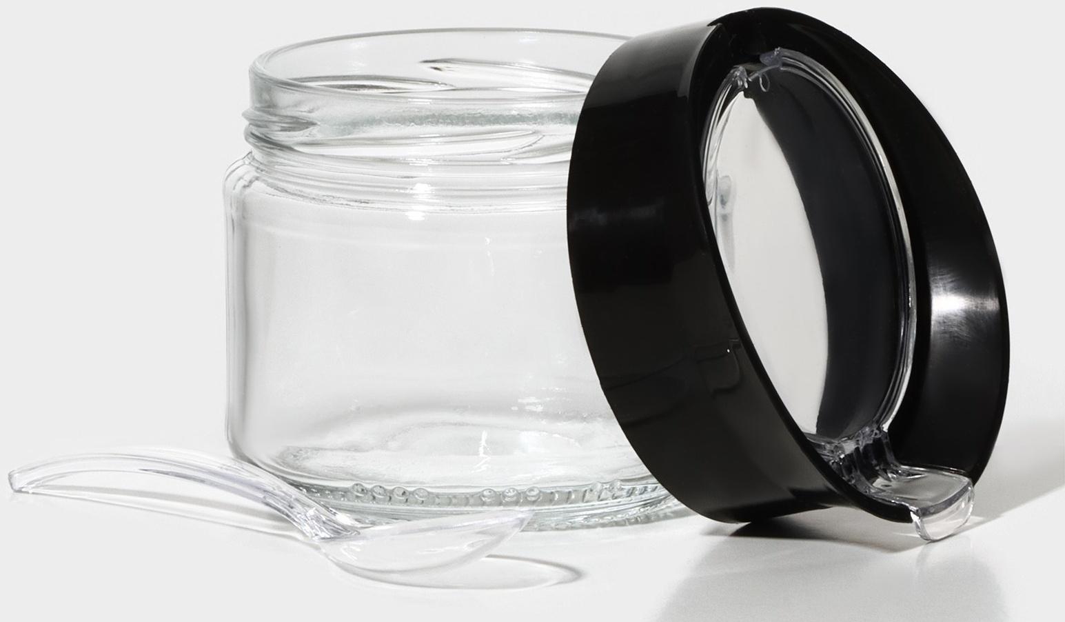 Банка для сыпучих продуктов с ложкой 