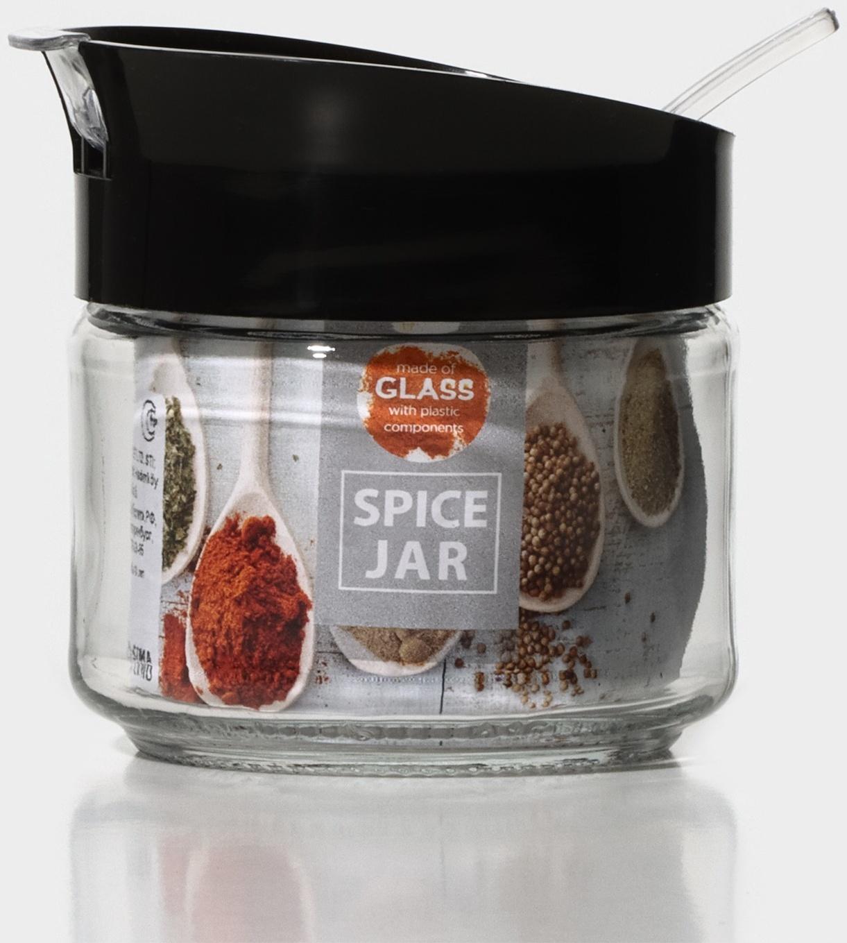 Банка для сыпучих продуктов с ложкой 