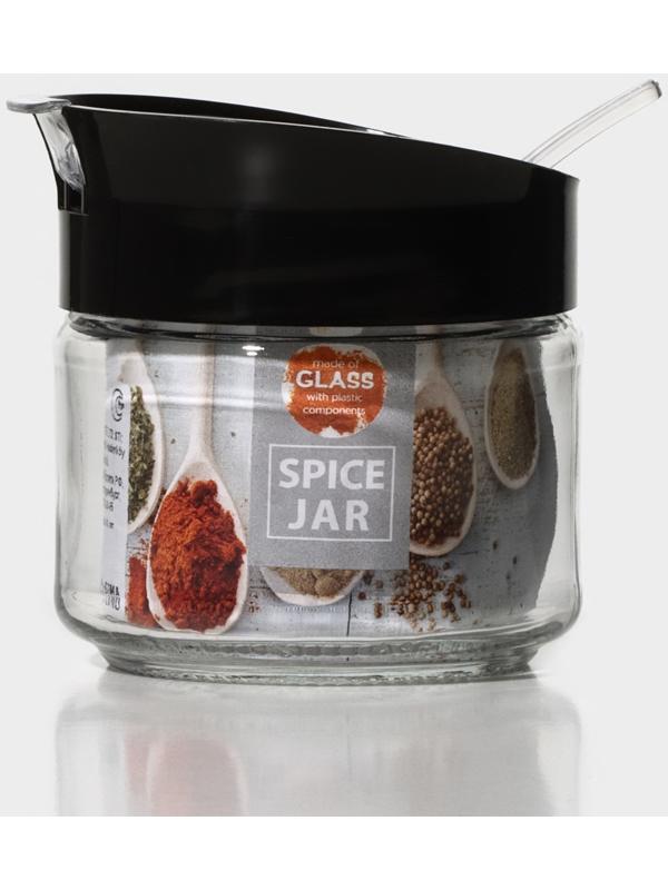 Банка для сыпучих продуктов с ложкой 