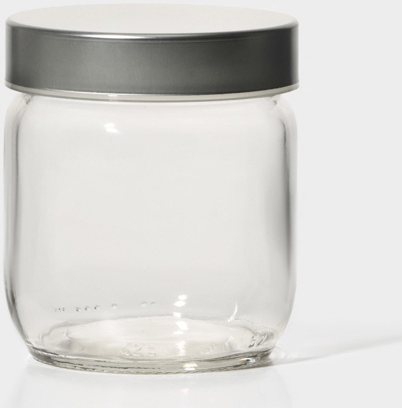 Банка для сыпучих продуктов с металлической крышкой 