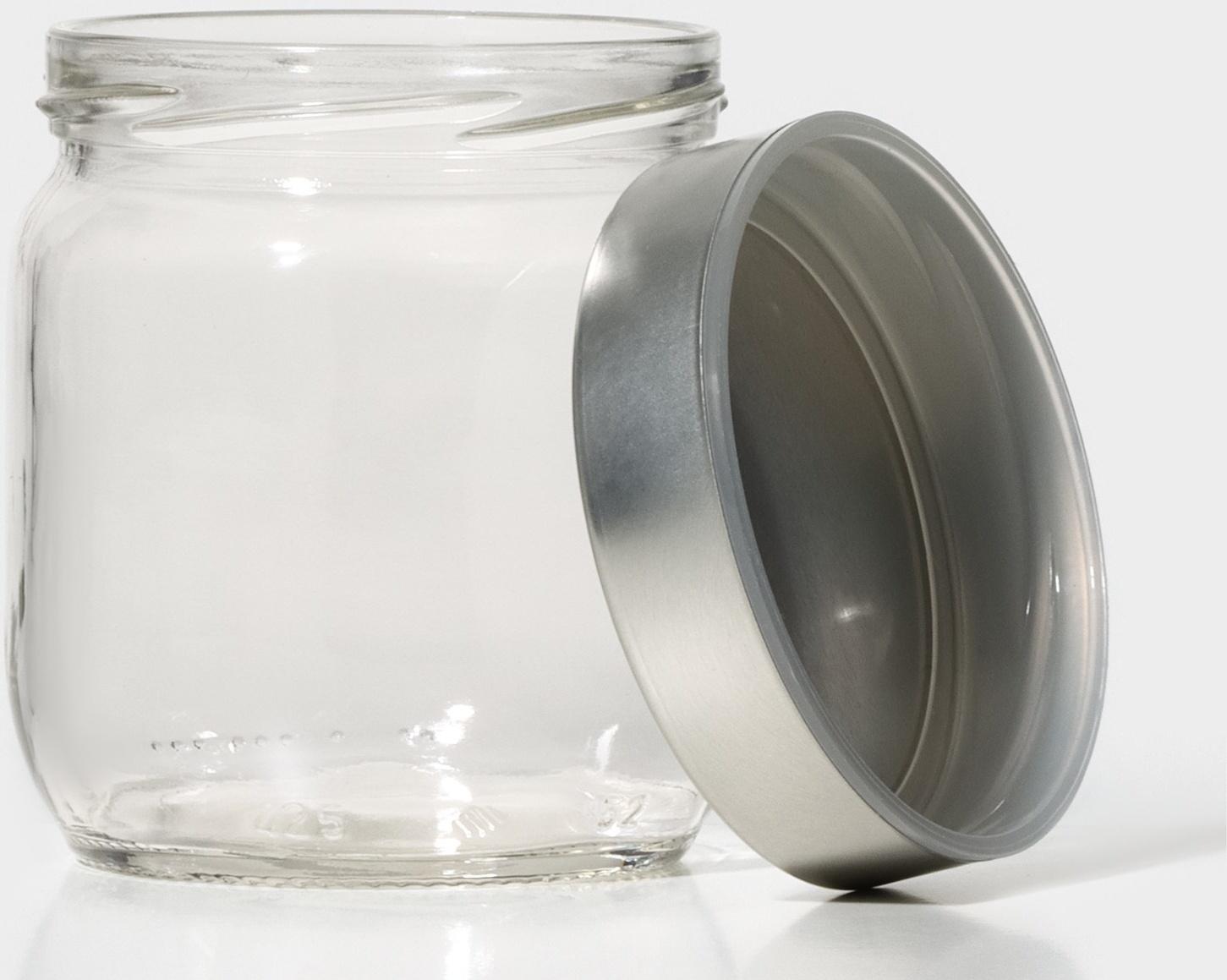 Банка для сыпучих продуктов с металлической крышкой 